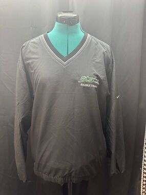 Black 'State Basketball' V-Neck Pullover MSU